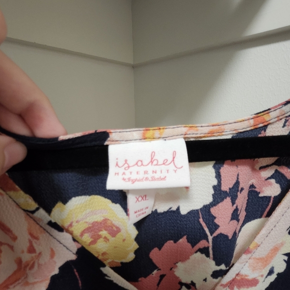 Isabel Maternity XXL Floral Dress with tie waist - Picture 3 of 5